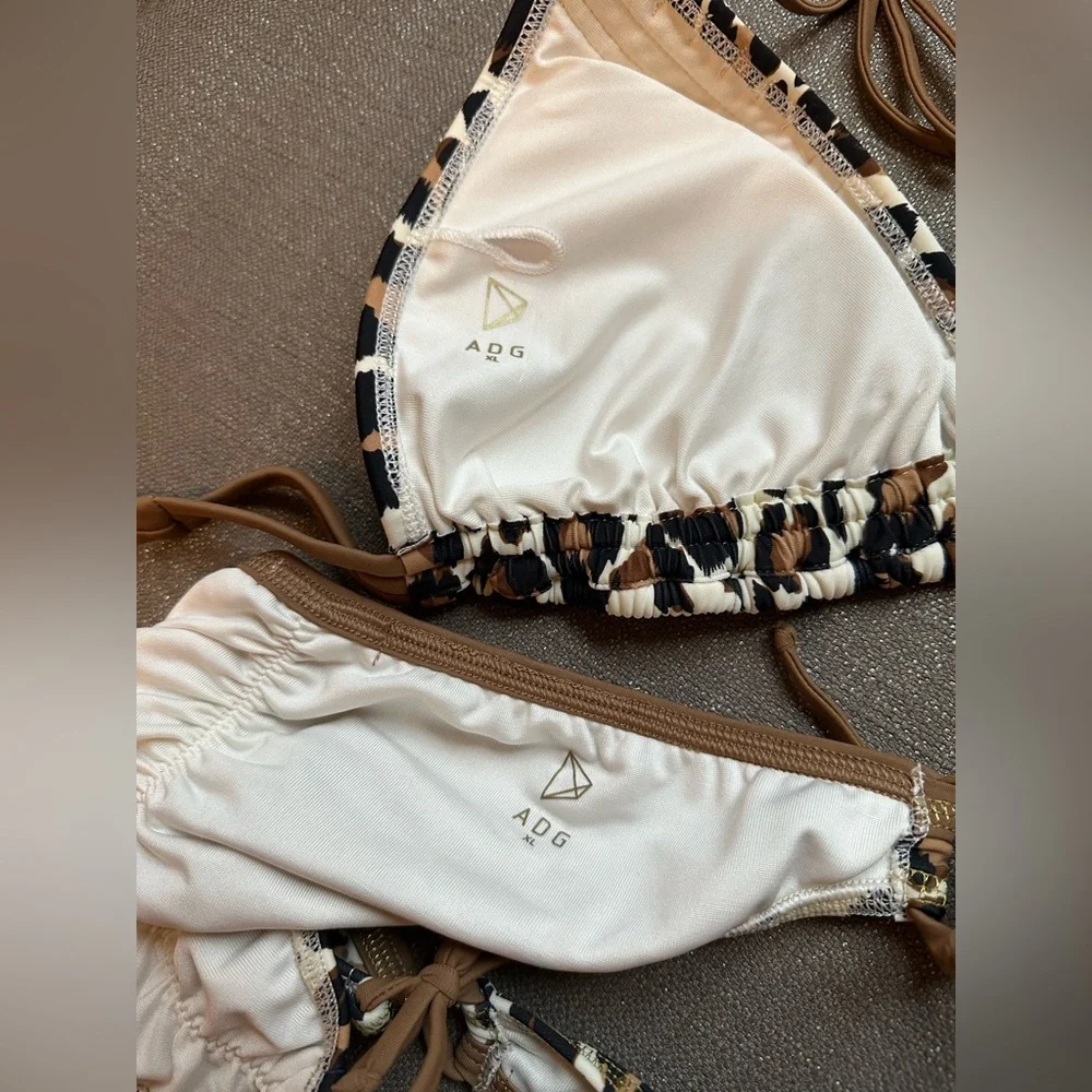NEW ADG Luxe Swimwear 2pc String Bikini- Size Large